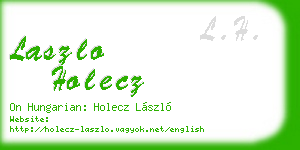 laszlo holecz business card